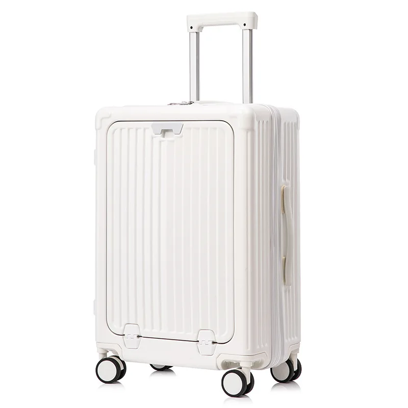 Mala de Viagem Multi-Function, Trolley Case, Porta de Carregamento USB, Porta Copo Dobrável, Embarque Empresarial, Bagagem rolante