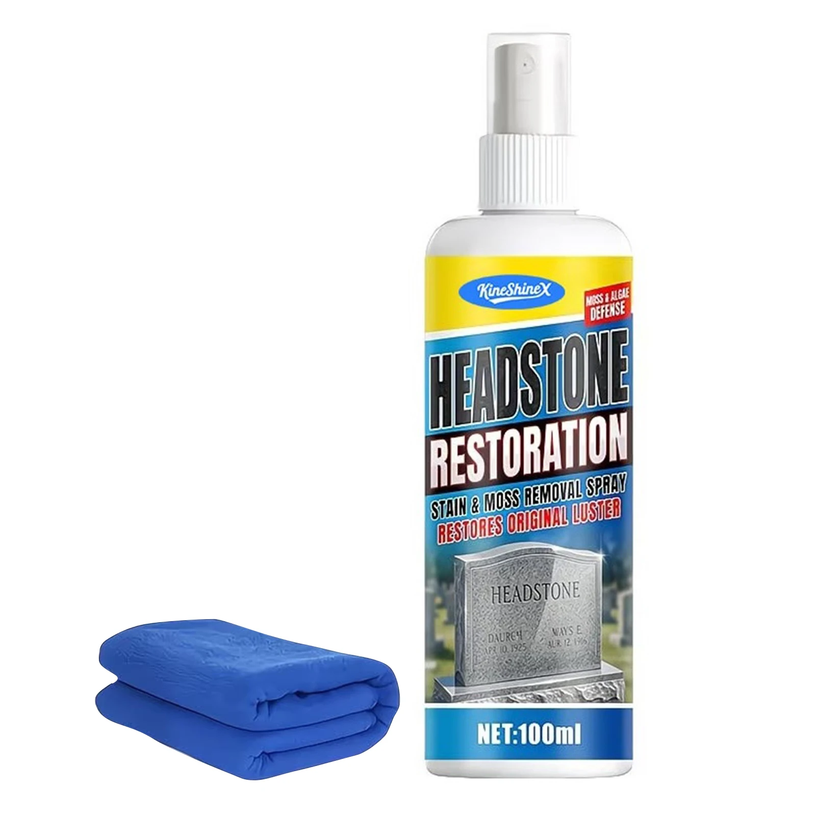 Headstone Cleaner for Graves Safe Powerful & Easy To Use Tombstone Monument Cleaner for Granite Marble Cemetery Memorials