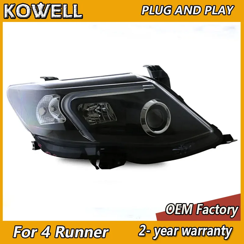 

KOWELL автомобильный Стайлинг для Toyota 4 Runner фара 2011-2015 4Runner фары DRL указатель поворота ближнего света линза проектора