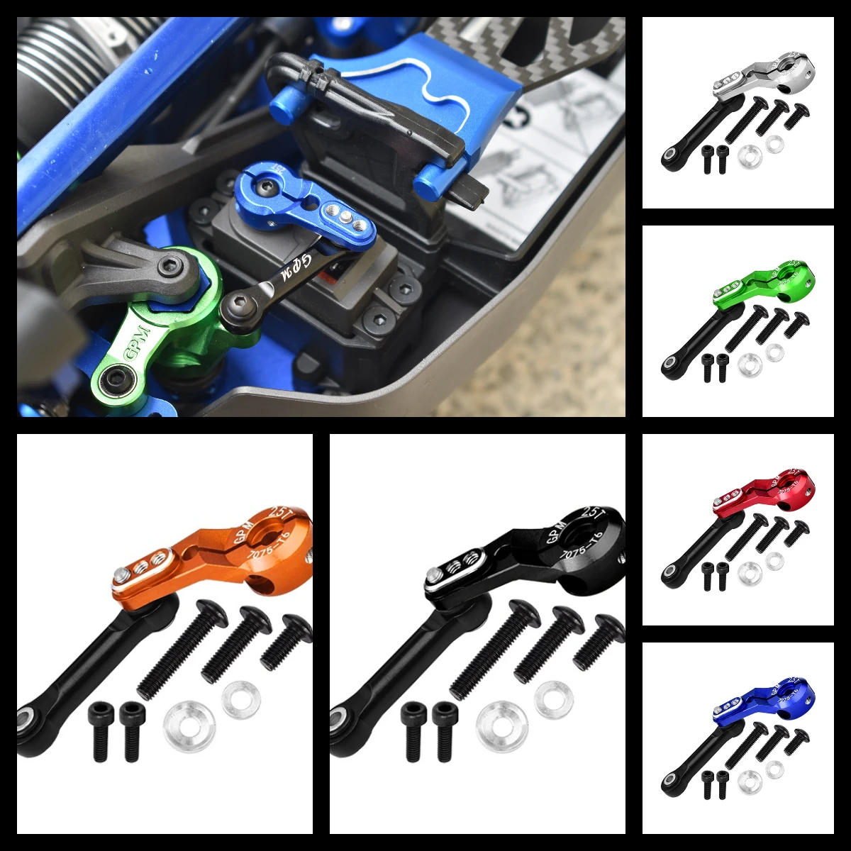 

GPM Alu 7075 Tie Rod+25T Servo Horn For TRAXXAS Sledge Notorious Outcast Mojave