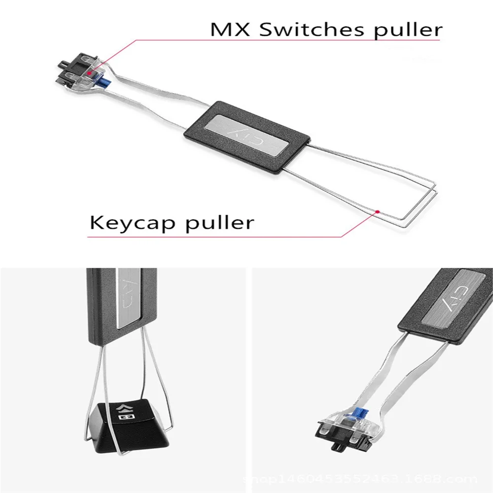 2 In 1 Universal Keycap Puller Switch Puller Mechanical Keyboard Removal Replacement Dust Cleaner Aid Keycap Unloading Puller