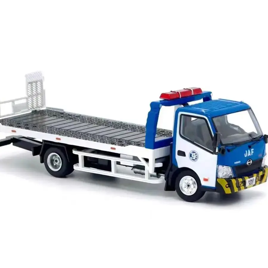 Alloy car model UM Unique Model For 1:64 Hino 300 Dutro full floor transport trailer JAF HKS