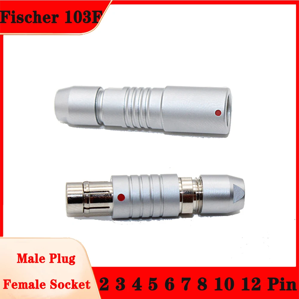 Compatible Fischer 103F 1F 2 3 4 5 6 7 8 10 12 Pin Waterproof IP68 Push-pull Self-locking Free Male Plug Female Socket Connector