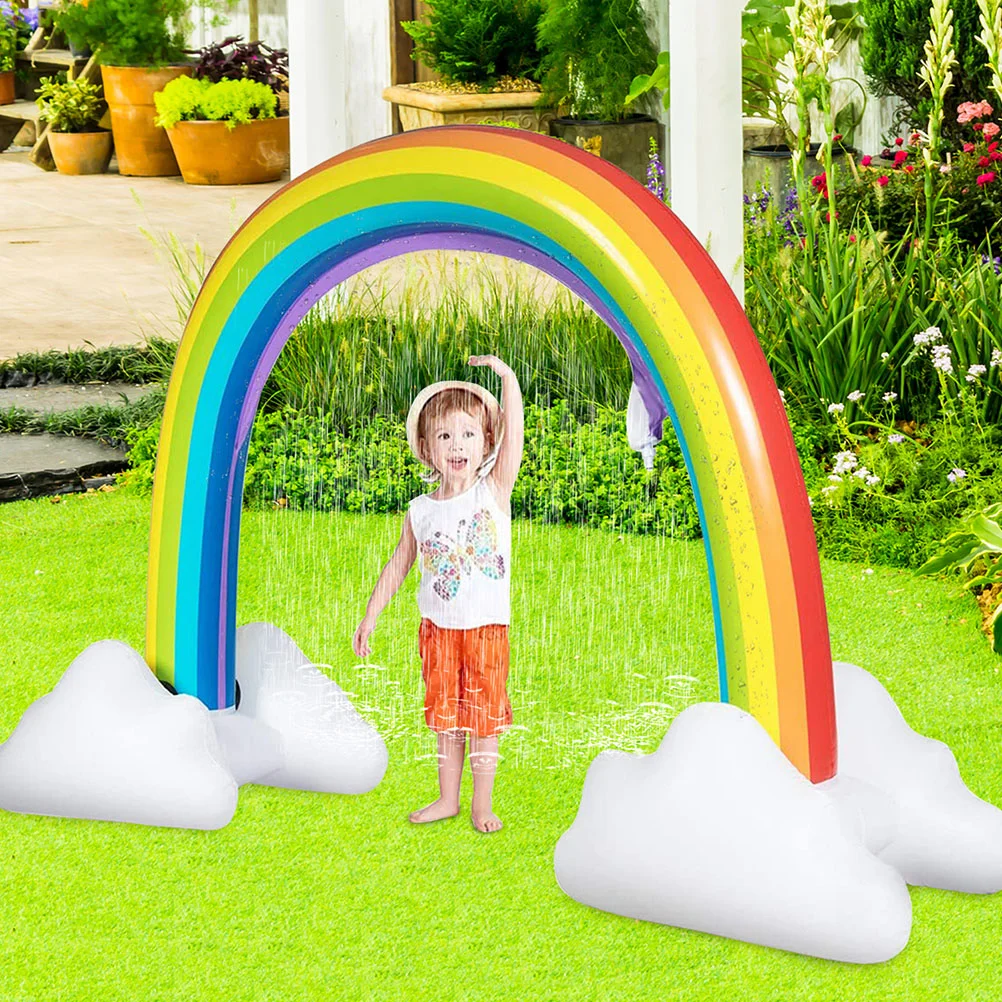 Safe Water Playing Toy Outdoor Gaming Sprinkler Arch Toys Childrens Inflatable Plaything Colorful Pvc