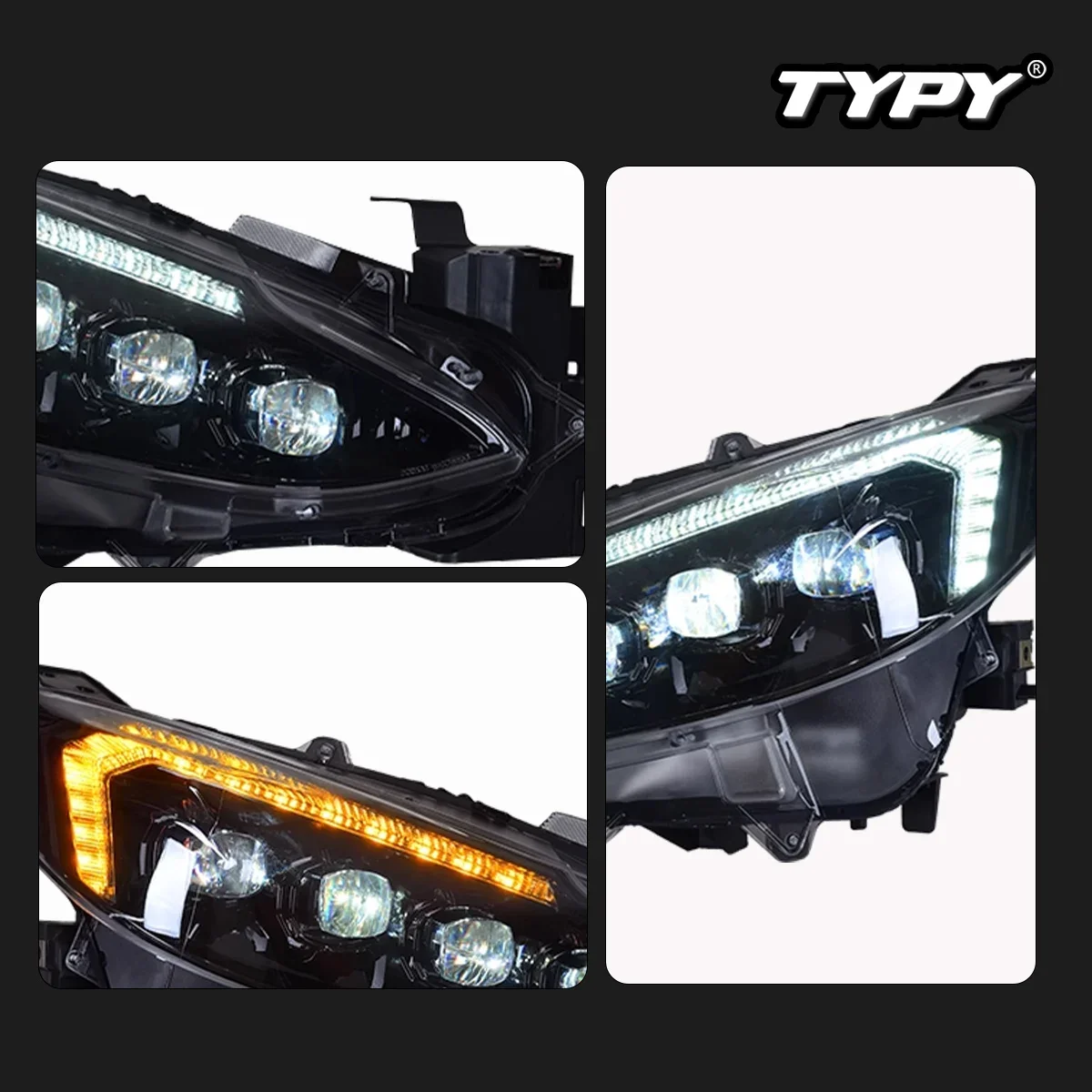 

TYPY New LED Head Lamp Upgrade Modified For Mazda 3 Axela Headlight 2014-2016Headlight Dynamic Signal Head Lamp Auto Accessories