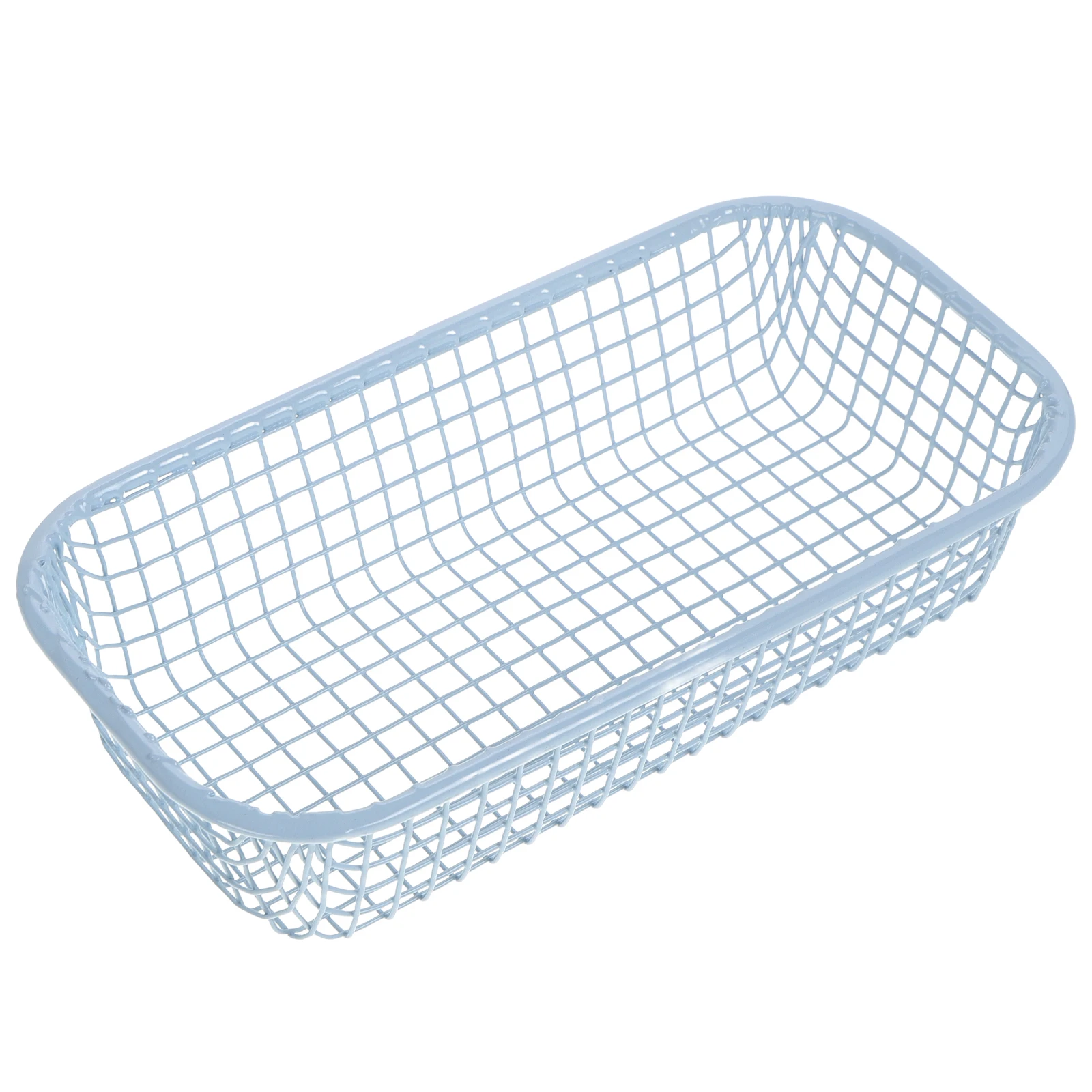 

Multifunctional Iron Wire Basket for Desk Kitchen Bathroom Small Storage Solutions Stylish and Versatile Design