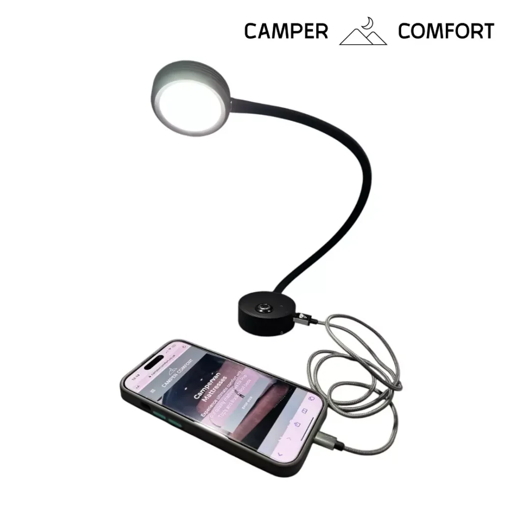 1PC 12v LED Campervan Flexible Reading Map Light With USB Adjustable Color For VW T5/T6 Motorhome Caravan Accessories