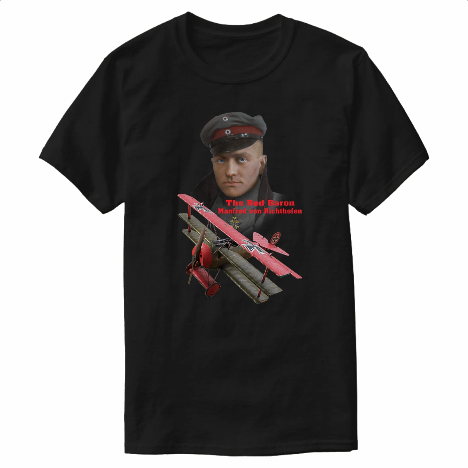 Fokker DR1 Red Baron - Manfred von Richthofen T-Shirt 100% Cotton O-Neck Summer Short Sleeve Casual Mens T-shirt Size S-3XL