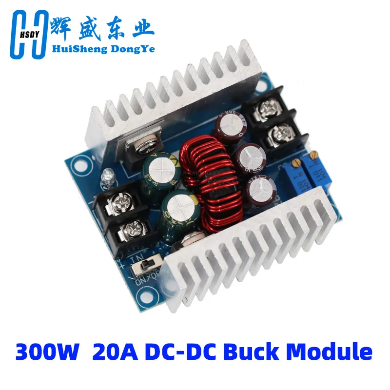 300W 20A DC-DC Buck Converter Step Down Module Constant Current LED Driver Power Step Down Voltage Module Electrolytic Capacitor