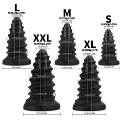 5 Size Ass Big Silicone Anal Plug Huge Butt Plug Dilatador Anal Xxl Spiral Style Buttplug Large Buttplugs Vrouwen Anaal Analplug