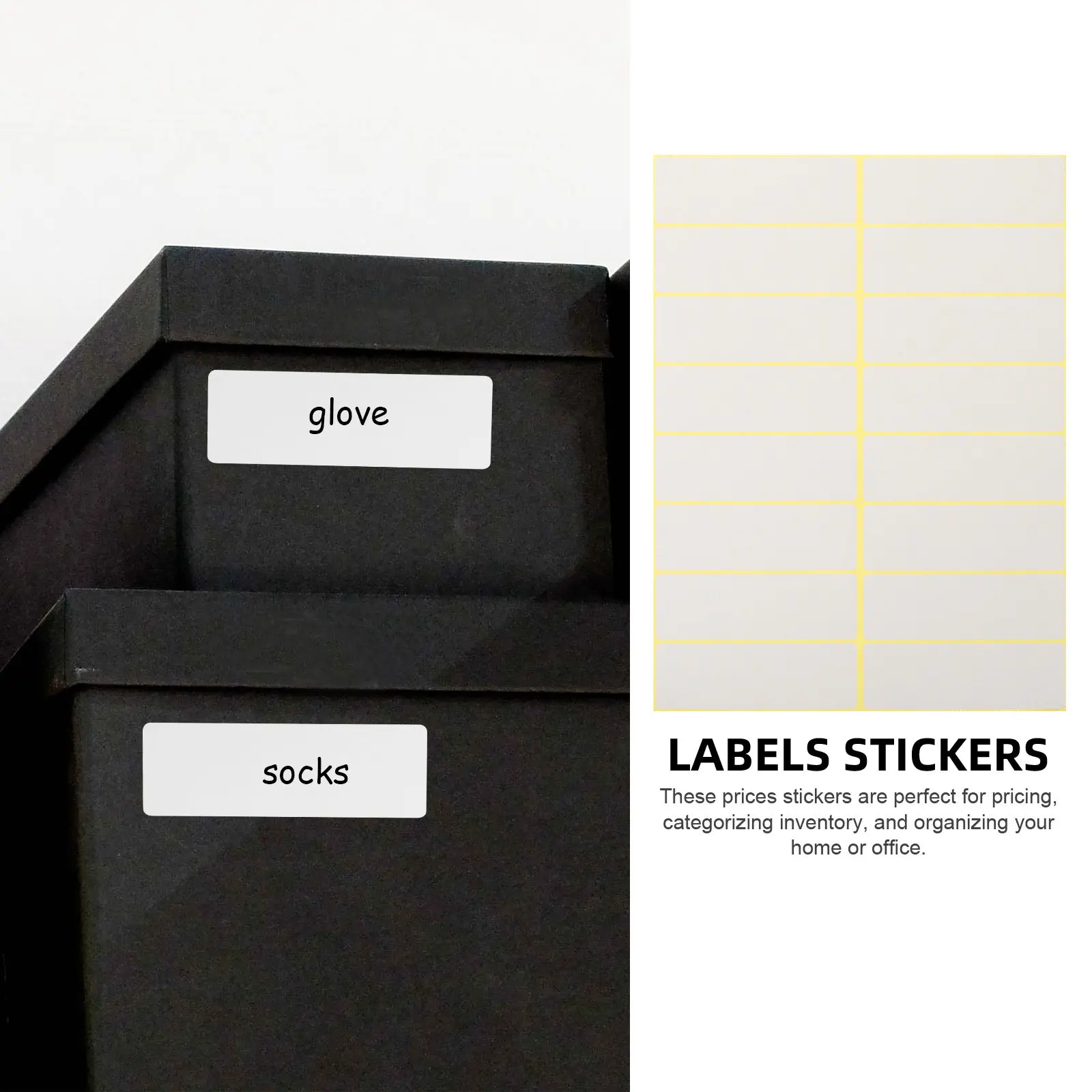 

15 Sheets Price Sticker Labels Small White Blank Stickers Adhesive Easy Peel Off for Retail Pricing Inventory Categorizing