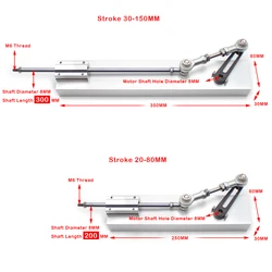 DIY Reciprocating Push Rod Machinery Parts with Crank and Line Axis Adjustable Reciprocating Cycle Linear Actuator Accessories
