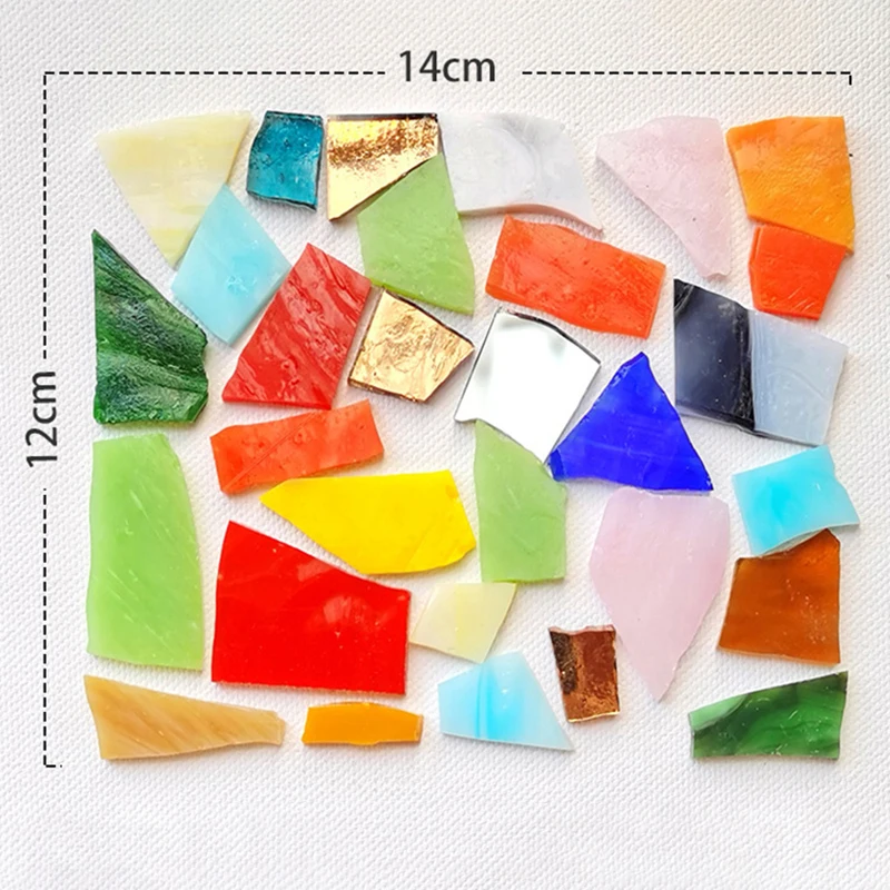 Transparent Stained Glass Fragments Diy Crystal Stones Crafts Painting Making Square Glitter Mosaic Tiles Handmade Mirror Decor