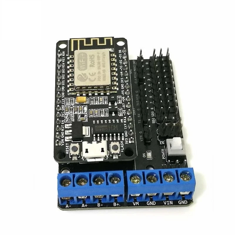 NodeMCU ESP8266 Development Board + Motor Drive Shield WiFi ESP8266 ESP 12F DIY RC Kit for Smart Robot Car/Tank Chassis DIY