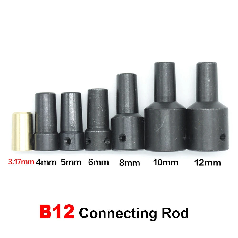 JTO B10 B12 4mm 5mm 6mm 8mm 3.17mm 10mm Drill Chuck Connecting Rod Sleeve Copper Steel Taper Coupling Electric Drill Accessories