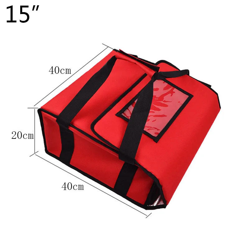 15 Inch Pizza Delivery Bag Insulated Pizza Bag Storage Temp Pizza Bag Foldable Insulated Lunch Box Foldable Ice Pack Portable