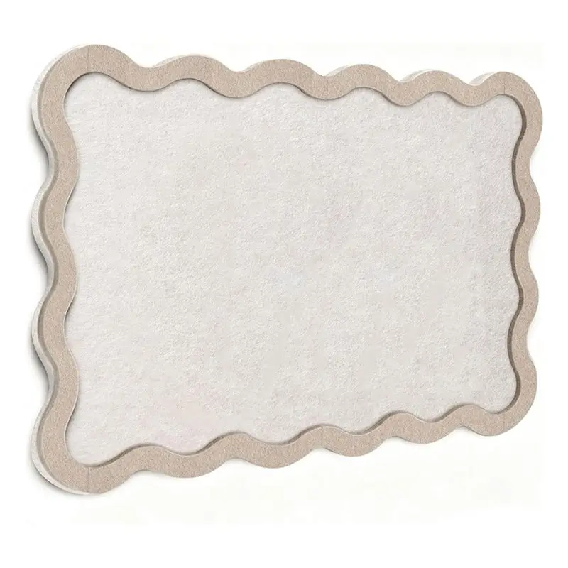 AAAN-Scalloped Felt Bulletin Board, Decorative Wall Pin Board, Board Alternative For Vision Board & Photo Wall Decor