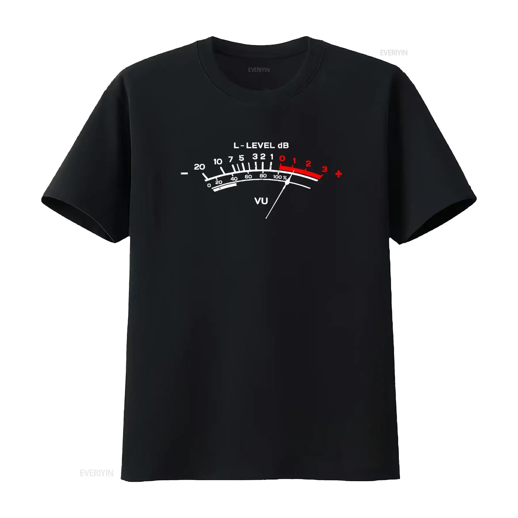 Retro Vu Meter Vintage Hi Fi Audio Stereo Music Sound T Shirt for Lovers vintage Washed Stylish homme Breathable