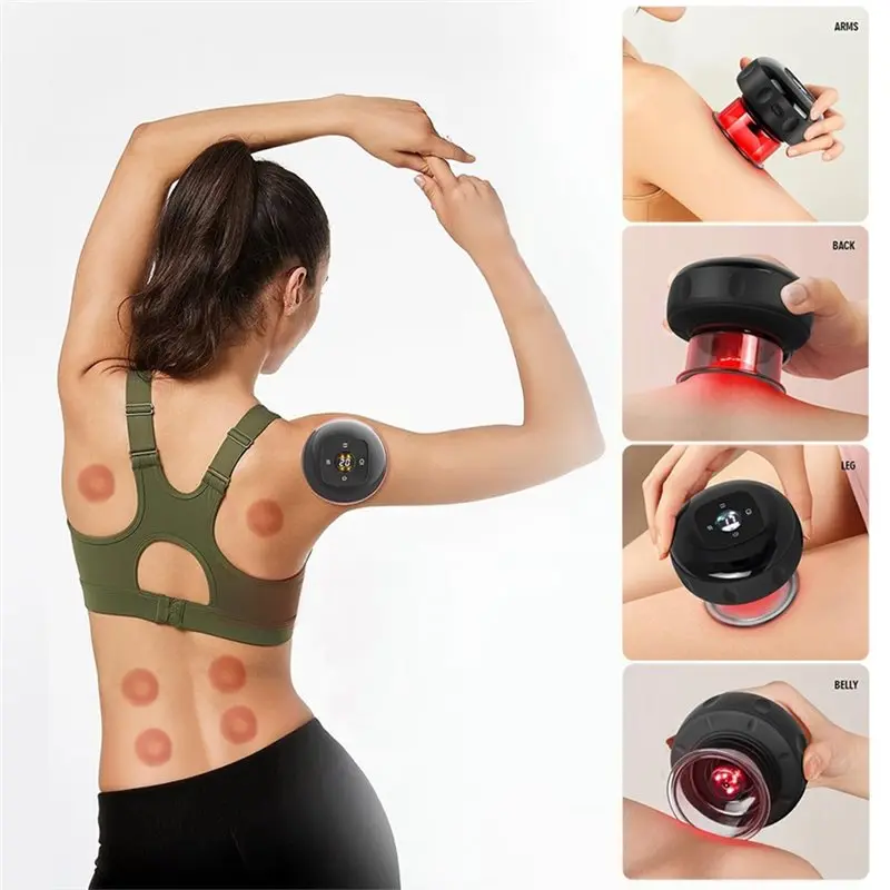 

B06B-Electric Heated Smart Vacuum Cupper Scraping Massager Heating Suction Cup Device Beauty Health Fatigue Relief