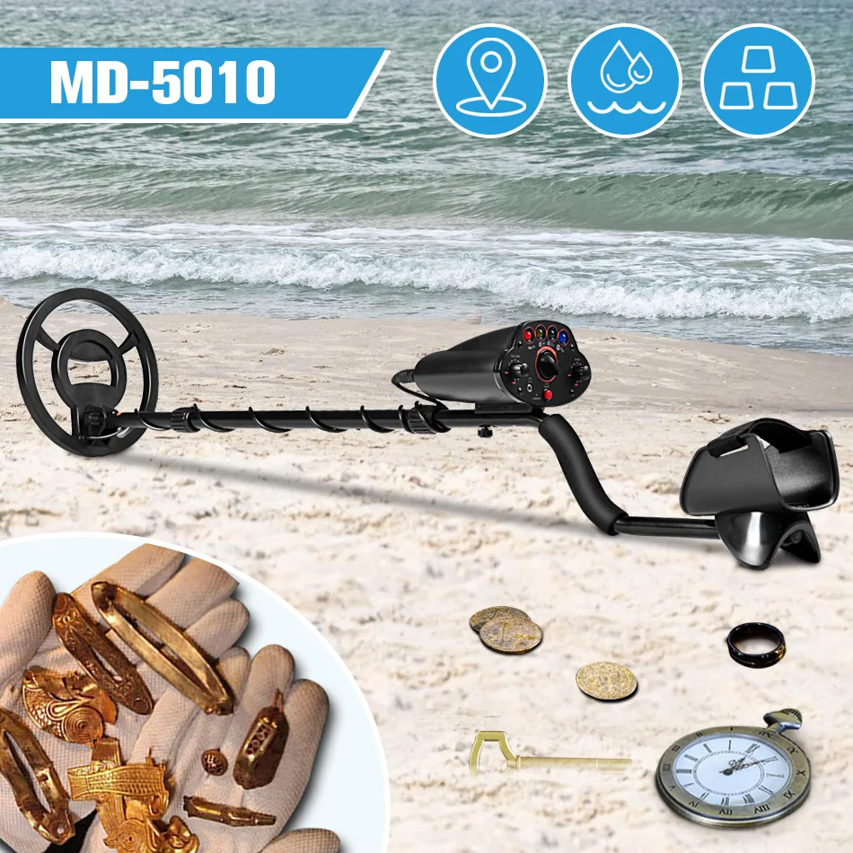 

Professional MD-5010 Underground Metal Detector 4Colors LED Lights High Accurancy Sensitivity Pinpointer Hunter Tool Waterproof