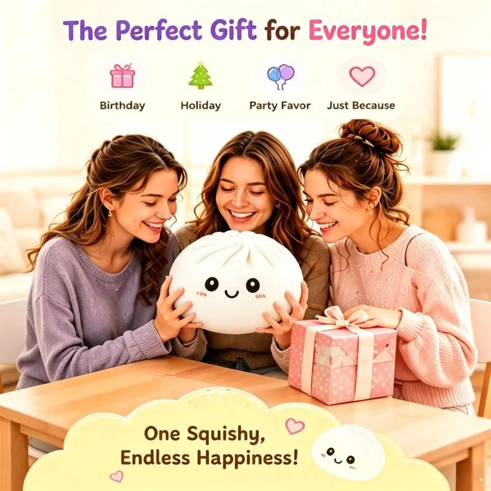 16cm Extra Large Big Dumplings Squeeze Glitter Soft Squeeze Slow Resilience Fidget Stress Relief Sensory Ball Relaxation Tool