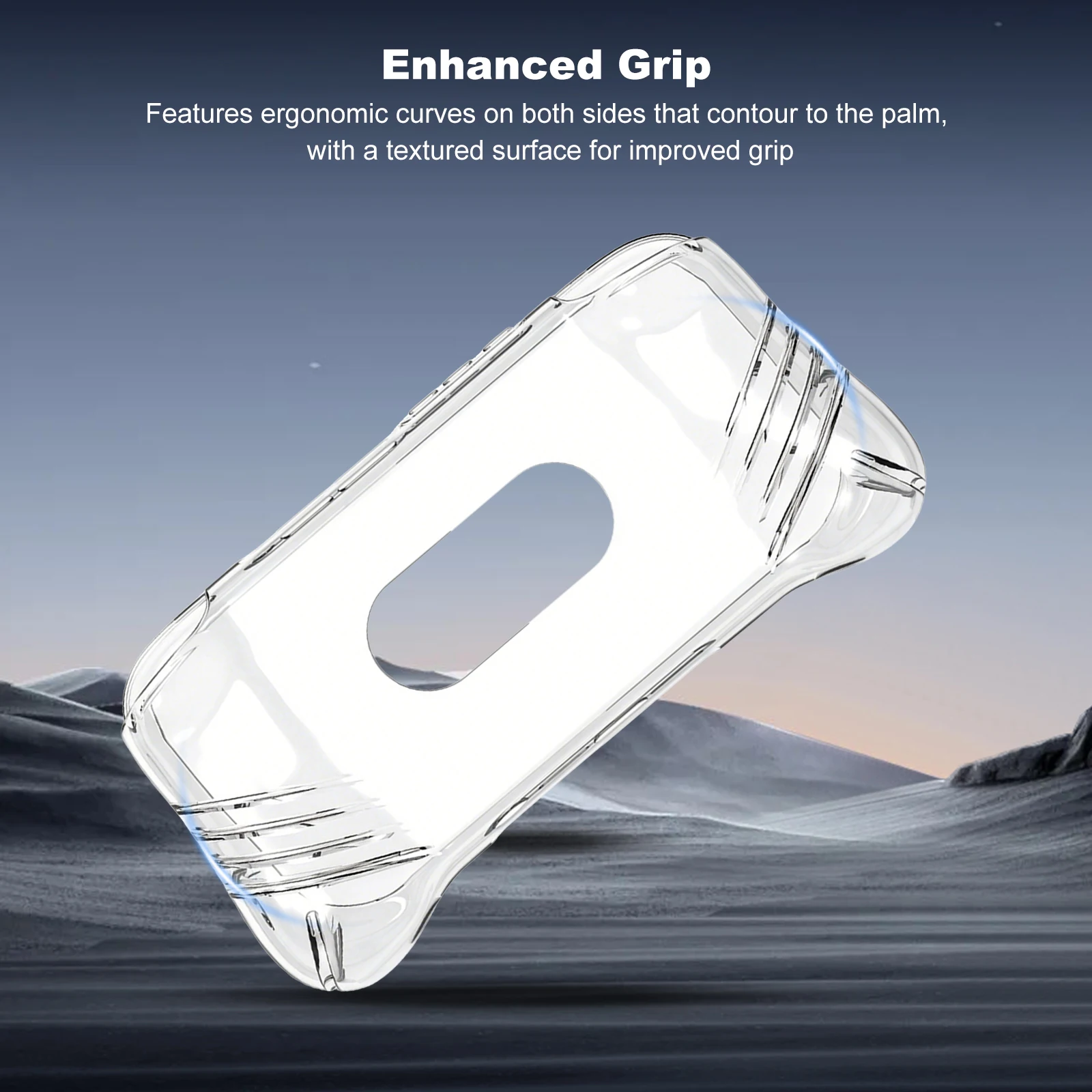 Shockproof Protective Cover for MINILOONG Pocket1 Ergonomic Grip Shell Transparent TPU Gaming Protector for Daily Use and Travel