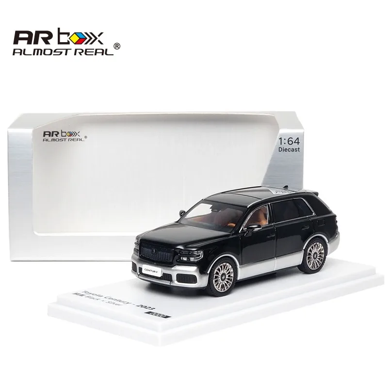 

1:64 AR BOX Toyota Sega 2023 Model, black x Silver (left rudder), die-cast alloy car model, adult decoration, gift.