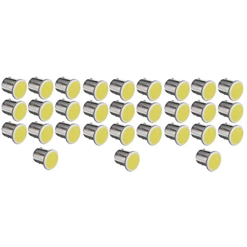 

30Pcs White 1156 BA15S P21W LED Car LED 1156 Lamp COB 12 SMD 12V Voltage