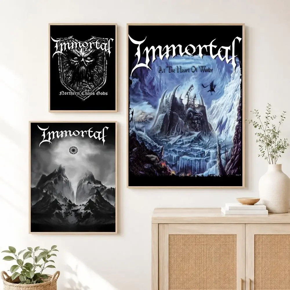 Pop Band I-IMMORTAL - 'Northern Chaos Gods' CD Poster Self Adhesive Wall Art Decor for Bedroom Living Room Home Decor Gift