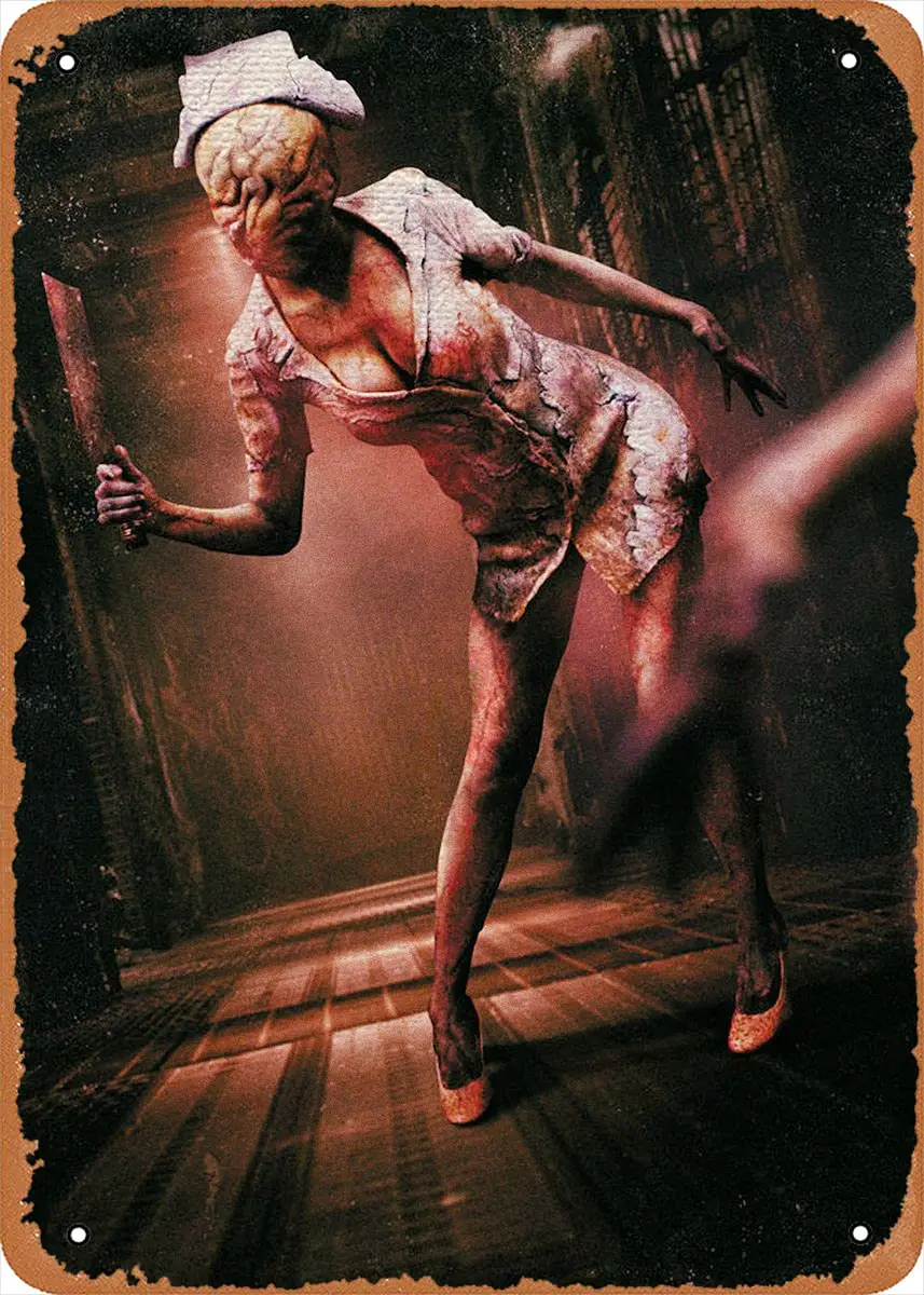 Vintage Metal Poster - Trend 2? Silent Hill 1 Tin Sign 12 X 8 Inches Suitable For Wall Decoration Of Bar,Cafe,Garage,Man Cave