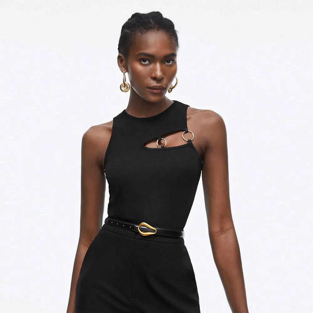 

Женская футболка Street Sle ort Fit, весна-лето 2025, вязаный повседневный топ из тонкой ткани Cross-Border Faion