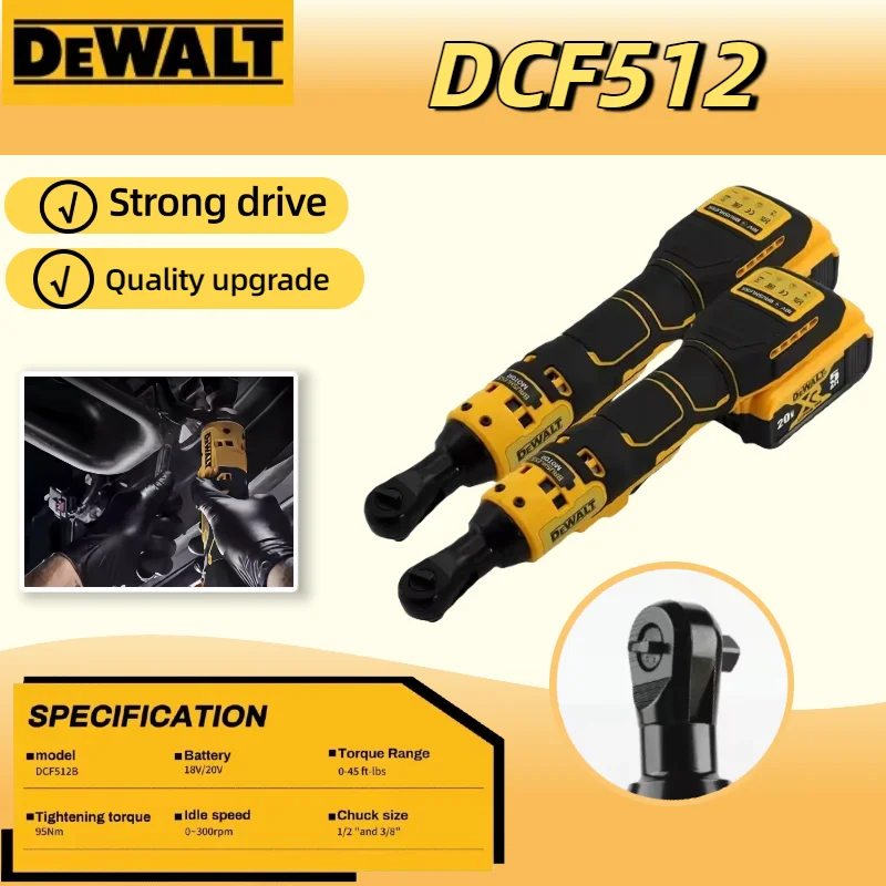 

Dewalt DCF512 3/8Inch LED Cordless Driver Variable Speed Power Wrench Brushless Ratchet Right Angle Wrench For Dewalt Battery