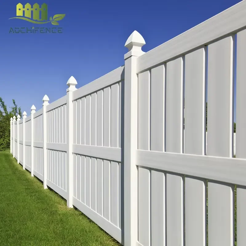 White PVC Fence Vinyl Fence Garden Privacy Panels Outdoor PVC Semi-Closed Privacy Fence