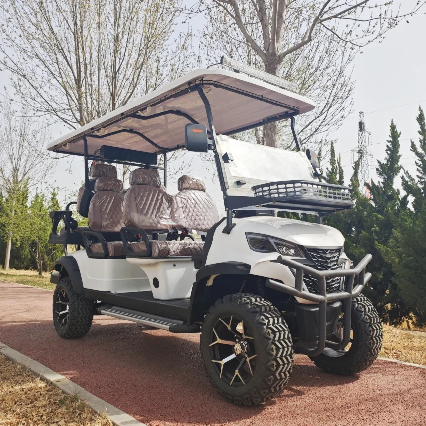 

Factory Sale 4 Seater Electric Scooter Electric Four Wheeler Drive Golf Cart 30% Max Driving Slope New Energy Electric Golf Cart