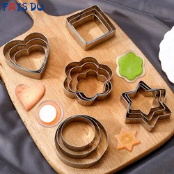 FAIS DU Stainless Steel Biscuit Cutters Geometric Forms for Cookies Set Round Shape Cookie Cutter Pastry Fondant Baking Mold