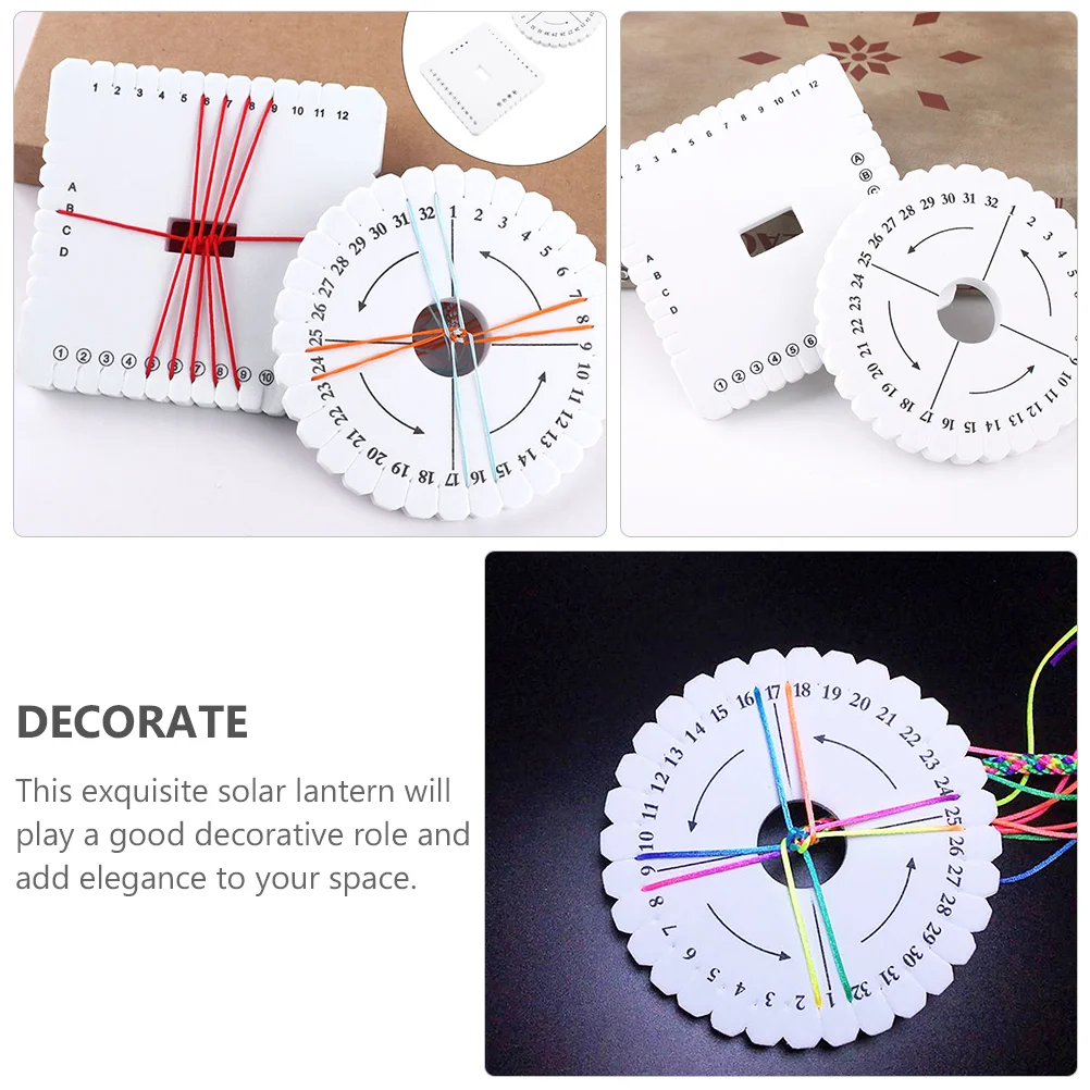 4 Pcs Spool Beaded Rope Craft Making Tools 1050X1050X100CM Eva Handmade Weaving Disk