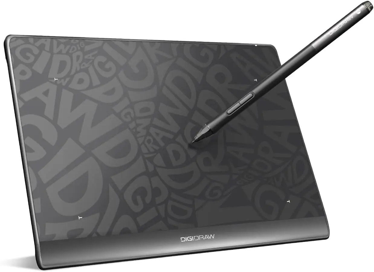 

DIGIDRAW T410 Graphics Tablet - Paper Like Surface 16384 Pressure Stylus Battery Free for Laptop PC Mac Chromebook