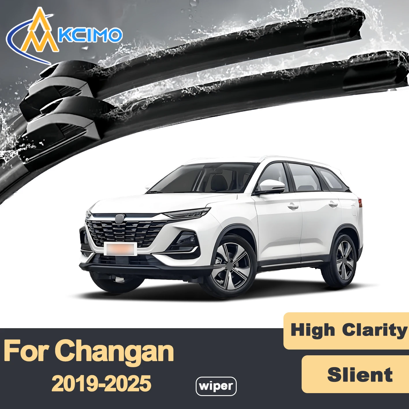 

Premium Rubber Durable Silent Windshield Wiper Blades 2pcs for Changan CS75 Plus 2019-2025 Front Wiper Blades Set