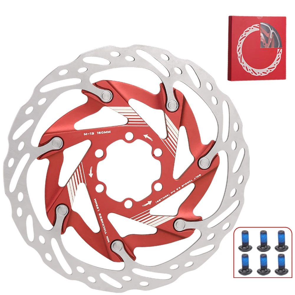 

Cycling Accessories Bike Disc Brake Aluminium Alloy Brake Carbon Steel Disc Brake Bike Accessory Includes 6 Bolts