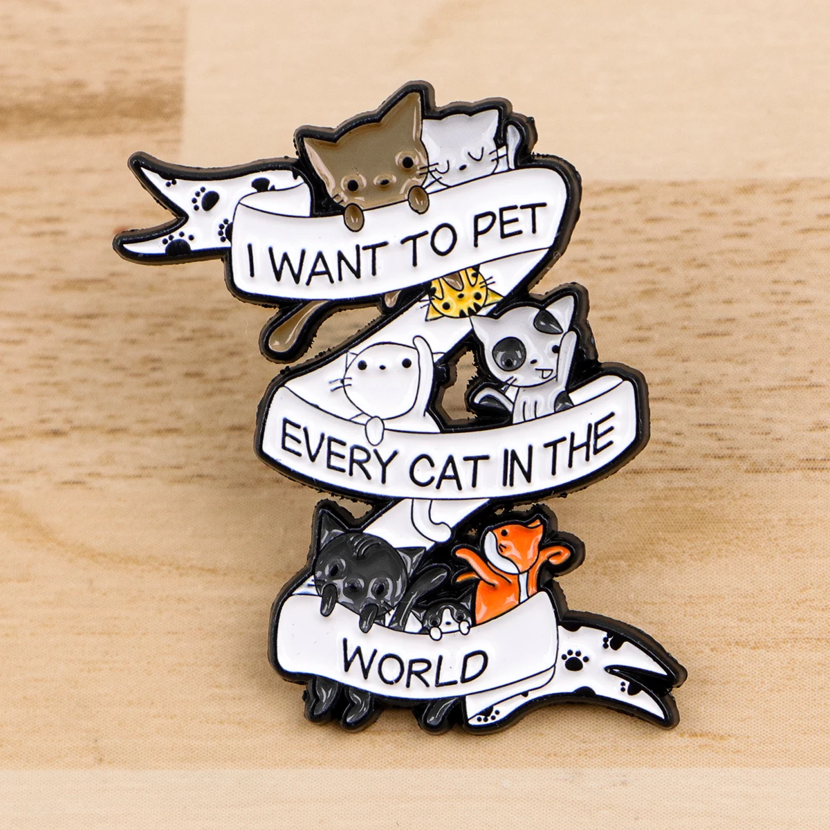 かわいいペット猫エナメルピン漫画動物バッジバックパック女性のブローチ帽子ラペルピンコスプレアクセサリーおもちゃギフト