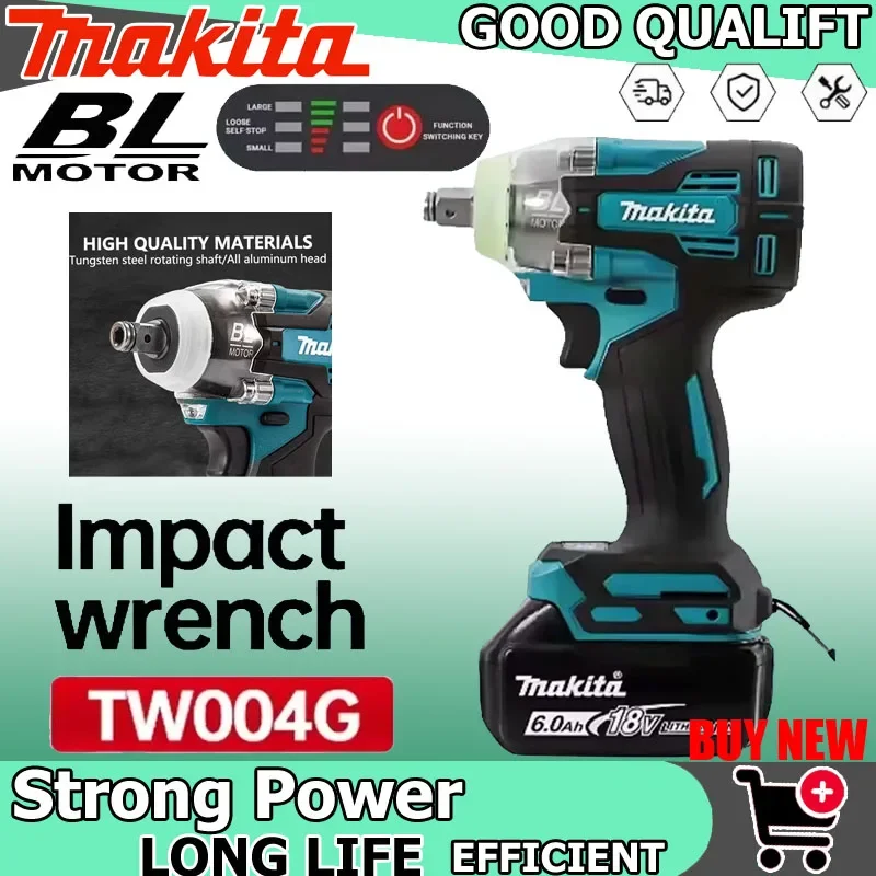 

Makita TW004G 630N.m Brushless Screwdriver Machine Cordless Electric Screwdriver Rechargable Drill Driver For 18V Battery Tools
