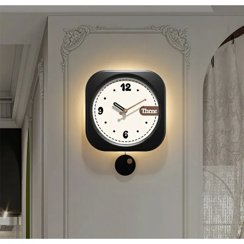 Luminous Wall Clock Modern Home Living Room Elegant Minimalist Wall Clocks Aesthetic Luxury Silent Watches Living Decoration