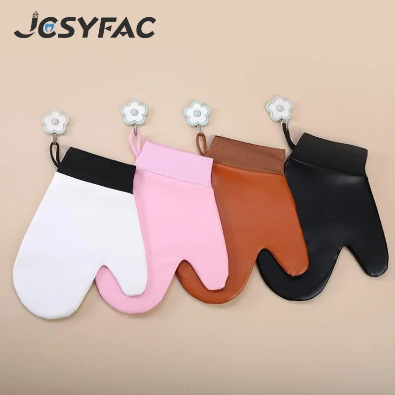 Luva de loção corporal auto-bronzeamento, 2 peças, dupla face, evita pegajosos, aplicador de mãos, secagem rápida, luva de couro, aplicador de maquiagem