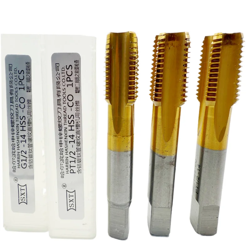 

1 шт. M35-CO HSS прямая канавка 55 ° /60 ° метчик для трубной резьбы G ZG RC NPT PT, инструмент для нарезания резьбы водопроводных труб из нержавеющей стали