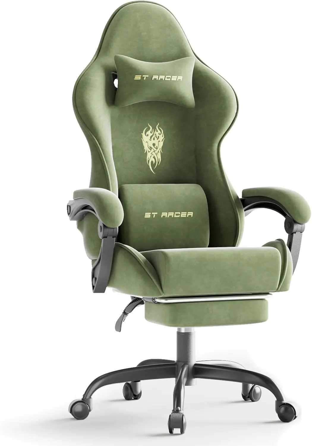 

High Back Ergonomic Gamer Chair for Adult, Comfortable Video Game Chair with Footrest and Massage Lumbar Cushion