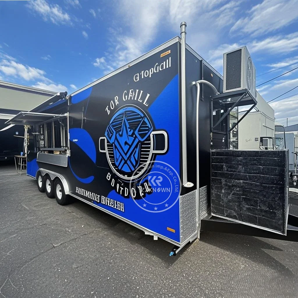 

Hot Selling Square Trailer Food Truck Mobile Kitchen Customizable Street Food Trailer With Factory Price