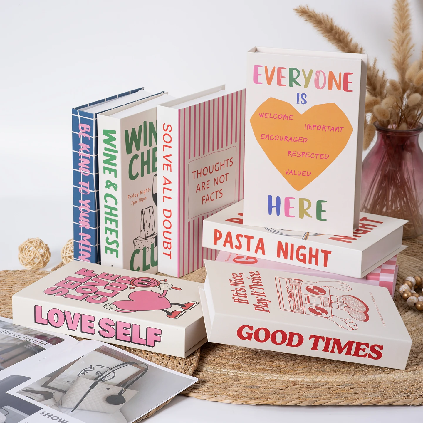 Luxury Living Room Fake Books Decoration Remote Control Storage Box Fashion Photography Magazine Decorations