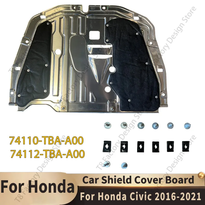 

Защитная накладка на бампер для Honda Civic 2016-2021, брызговики двигателя, защита кузова, комплект 74110-TBA-A00 74112-TBA-A00