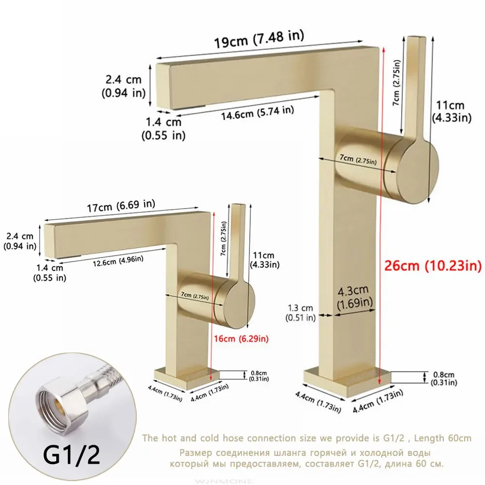 Neue Luxus gebürstet Gold Waschbecken Wasserhahn Deck montiert Einloch Waschbecken Wasserhahn Dusch wanne Wasserhahn Mischbatterie Bad zubehör Einzel griff Bad Messing Wasserhahn für Badezimmer