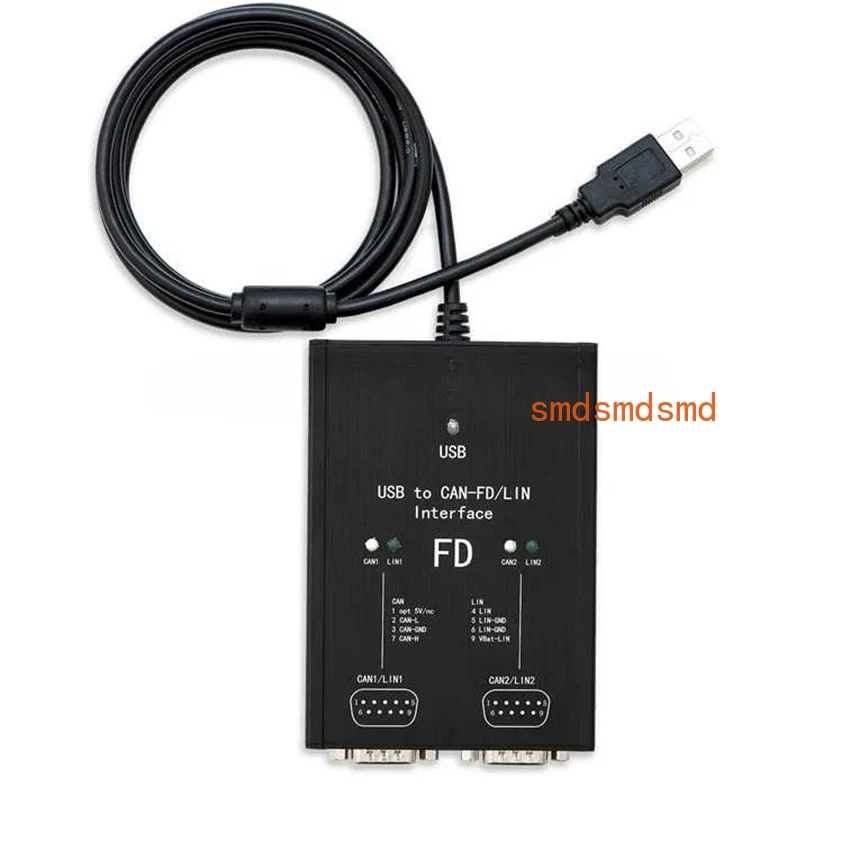 Dual Channel CAN FD Adapter Provides 2 * CAN FD Channels Compatible With CAN 2. OA (11 bit ID), 2.0B (29 bit ID)
